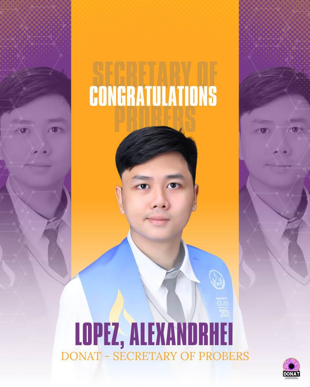Alexandrhei Lopez, DONAT Secretary of Prober in 2024-2026